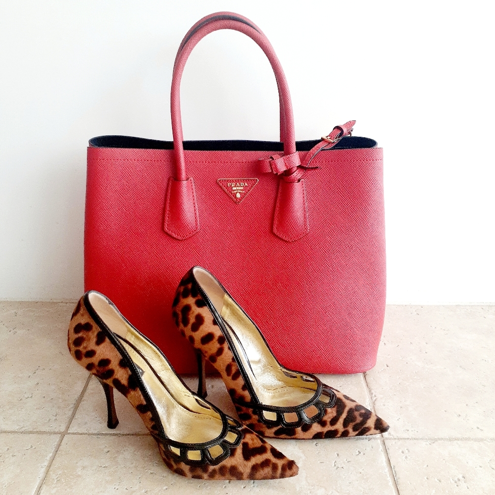 Dolche&Gabbana Chitah Print Fur Heels Size 37,5